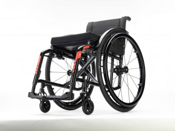 Kuschall Compact 2.0 wheelchair in black and red