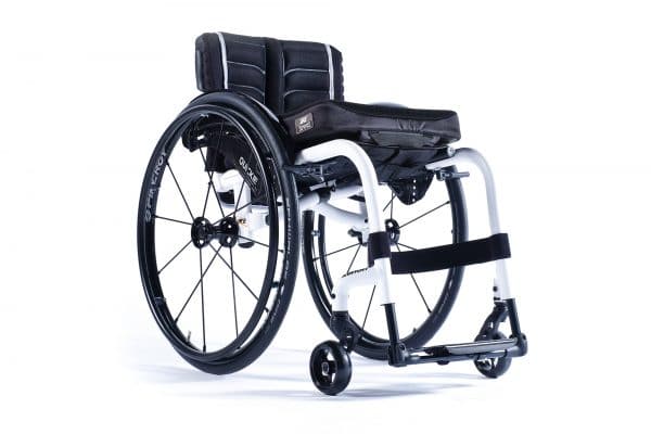 Quickie Xenon² wheelchair with black and white hardware