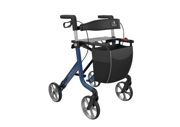 Space LX rollator in blue front side