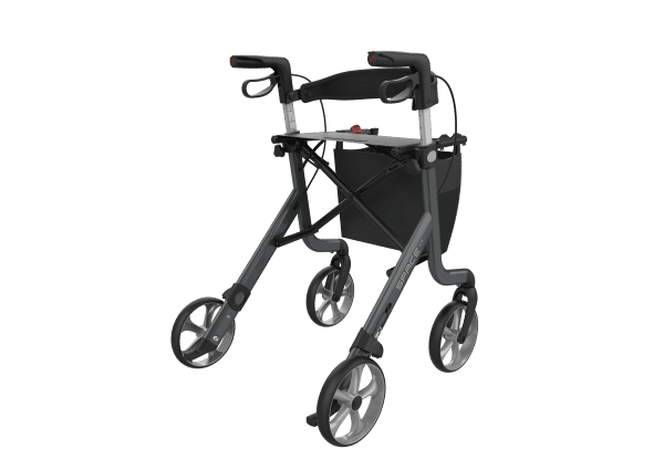 Space LX rollator in grey back