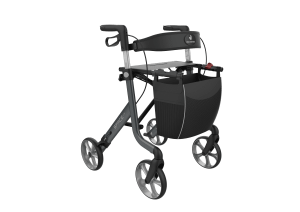 Space LX rollator in grey front side