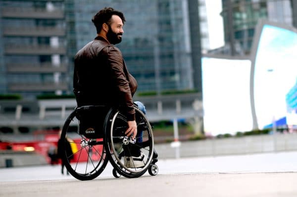 Stylish Man on Quickie Nitrum Wheelchair