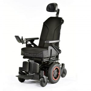 q300m mini powerchair red and black