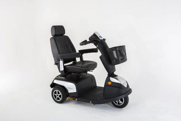3 Wheeled Invacare Orion Metro scooter with white colour panels