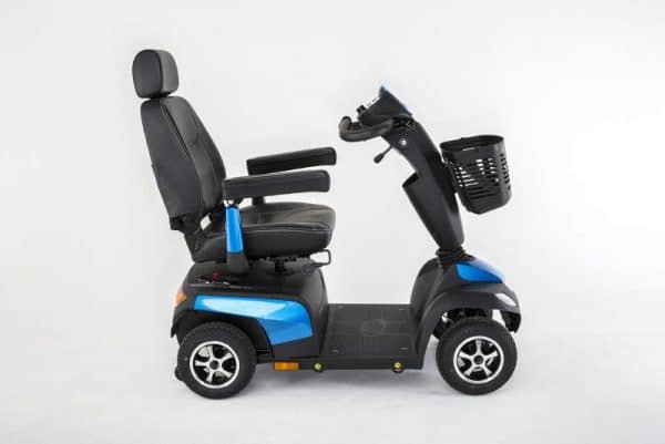Invacare Orion Metro scooter with blue colour panels