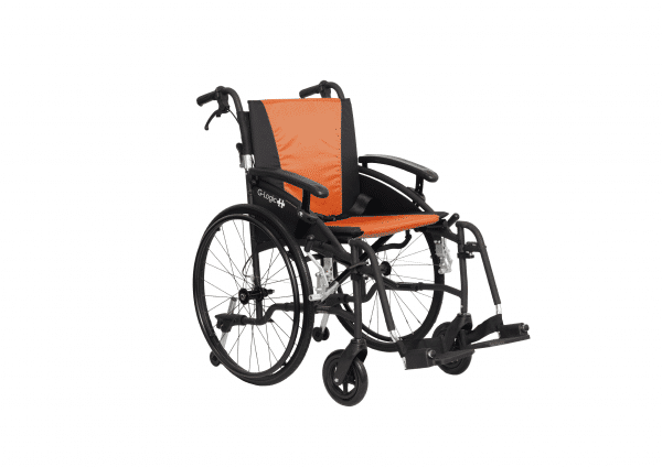 Excel G-Logic in Trail Black with an orange seat