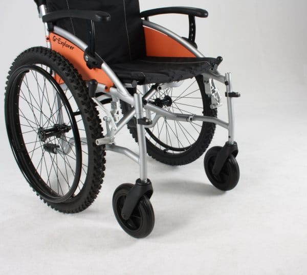 G-Explorer wheelchair with footrest removed